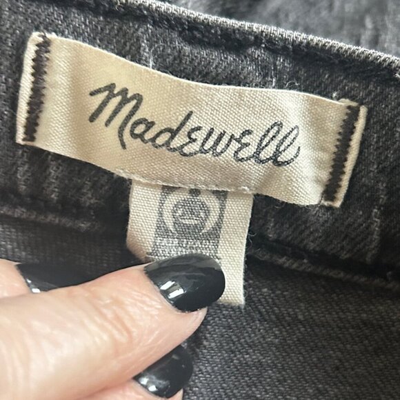 Madewell The Perfect Vintage Straught Jeans in Black Women's Size 24 Raw Hem - Picture 7 of 9